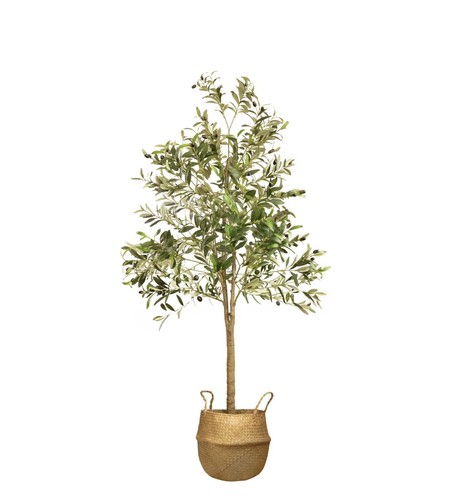 6ft tall faux - olive, tree