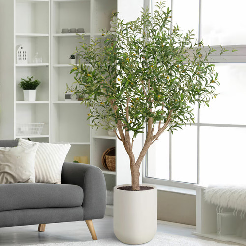 8ft faux olive tree slim - faux,